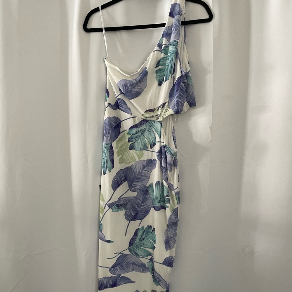 Lulus midi dress one shoulder new